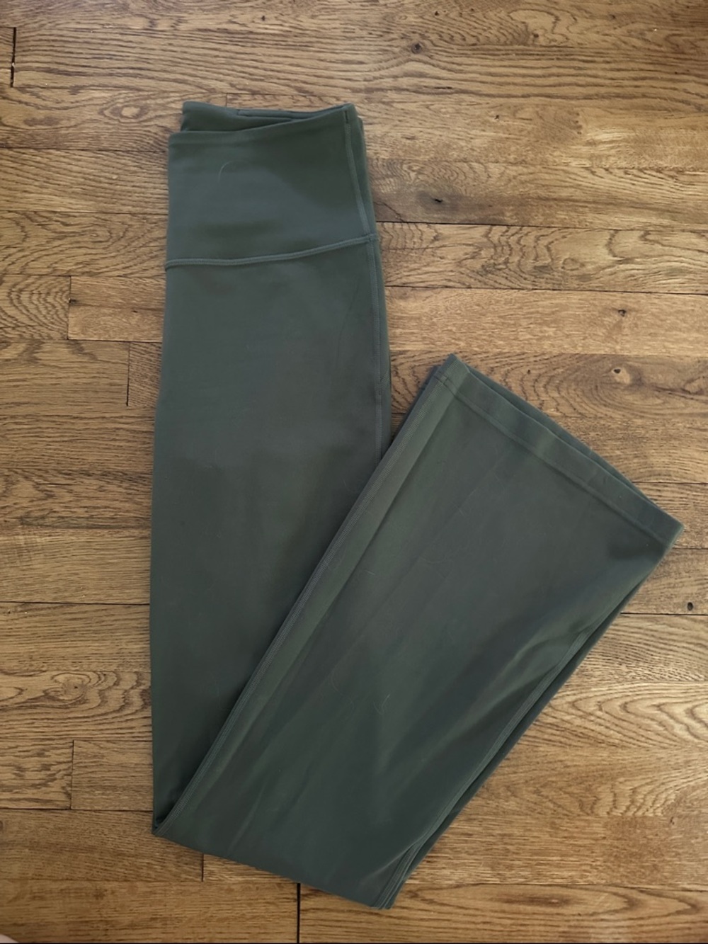 Lululemon SHR Groove Nulu Flare Pants Olive Green Flare Leggings